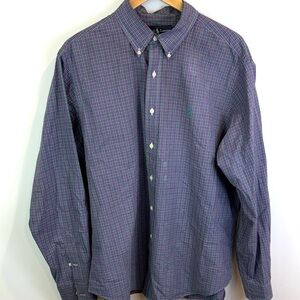 Polo Ralph Lauren purple/ green Checkered Shirt size XL